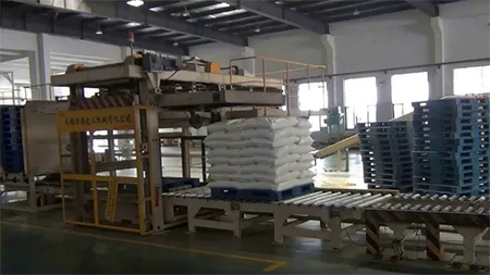 Hệ thống bốc xếp bao lên pallet tự động